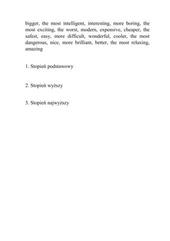 Degrees of comparison