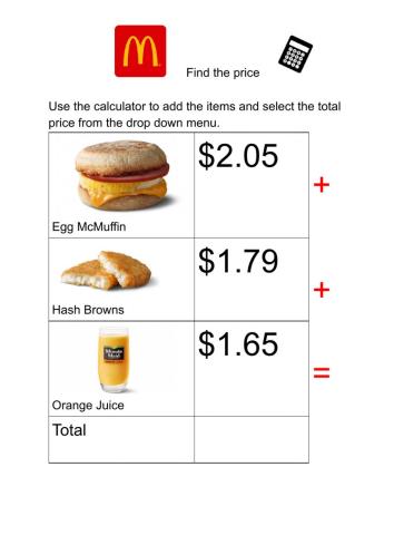 Find the Price McDonalds 6