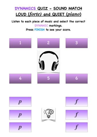 Dynamics Quiz SOUND MATCH LOUD - QUIET