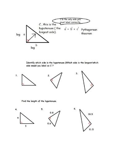 Pythagorean Theorem Practice