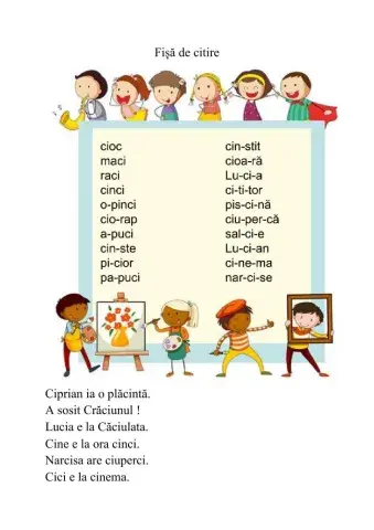 Fișă de citire- ci,Ci