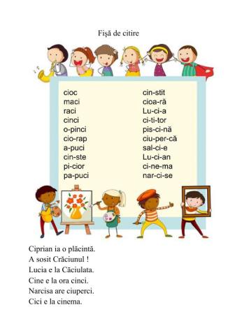 Fișă de citire- ci,Ci