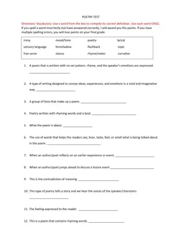 Poetry Test