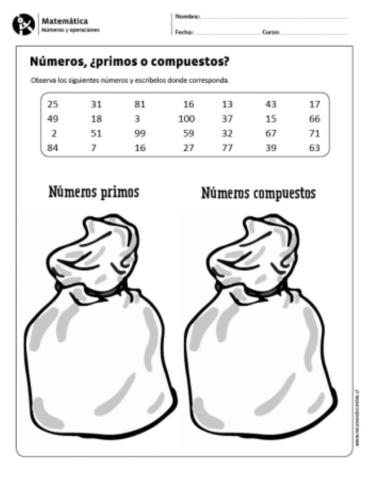 Numeros primos   hasta el 100