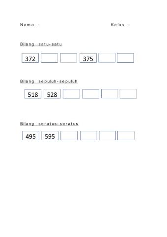 Membilang Nombor Hingga 1000