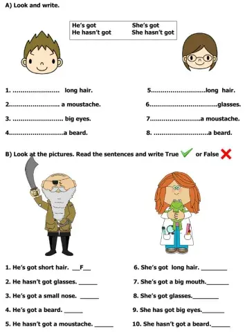 Have got and body parts