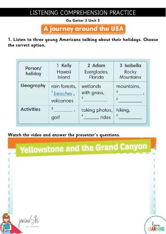 Listening Practice Go Getter 3 Unit 3
