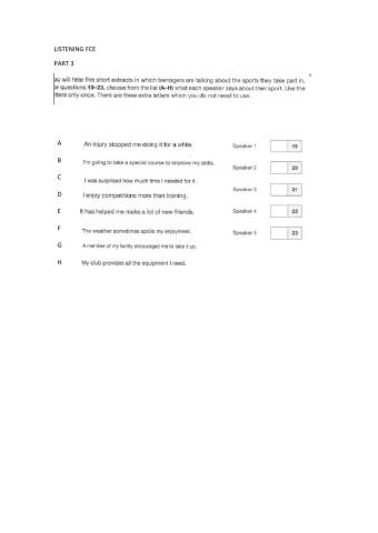 FCE Listening part 3