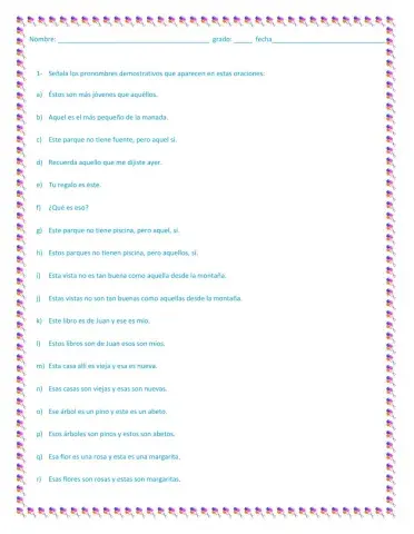 Pronombres demostrativos