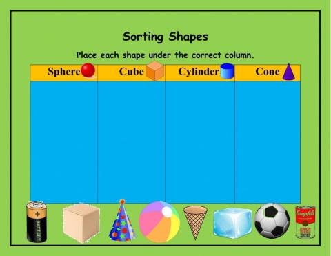 Sorting 3d Shapes