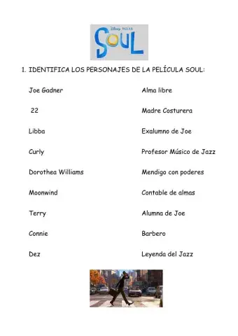 Personajes y Argumento de Soul