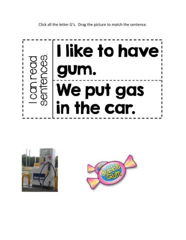 Gg Words in Sentences