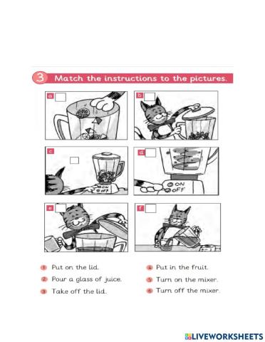 Ordering instructions