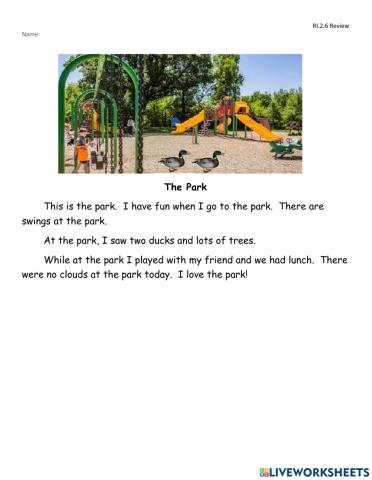 Pictures and Text assessment