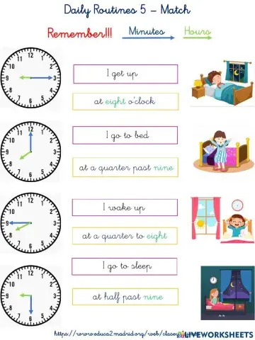 Daily routines 5 - Match