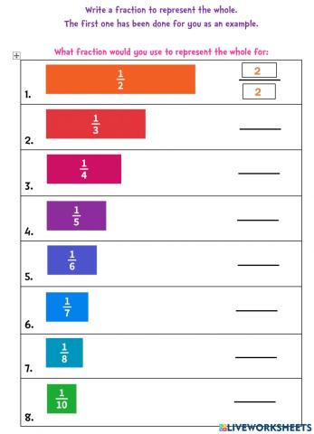 Fractions as a Whole