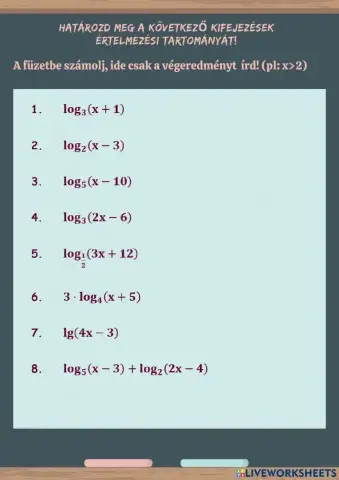 A logaritmus értelmezési tartománya