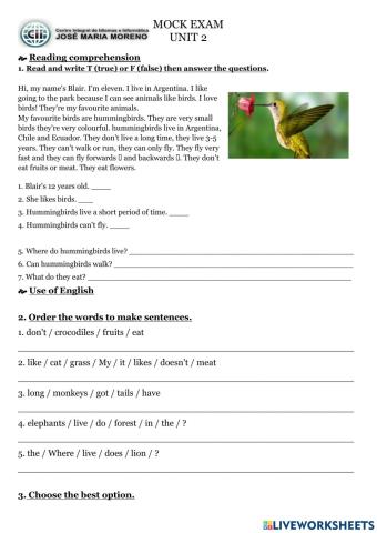 Poptropica 3 - mock exam 2