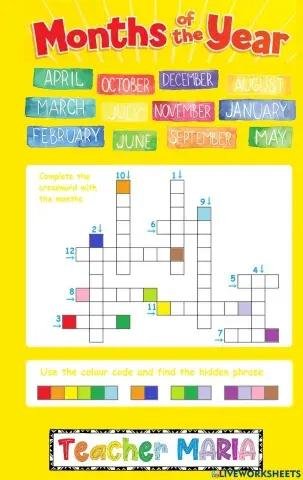 Months crossword