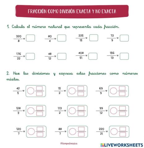 Fracción como división
