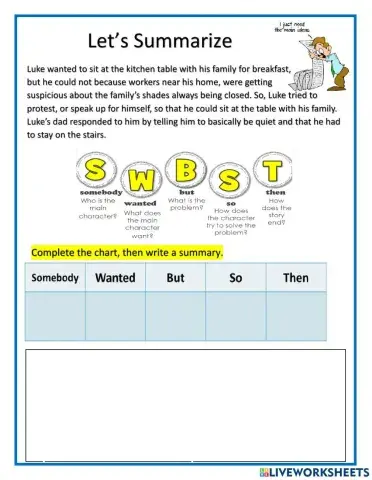 Summary Worksheet