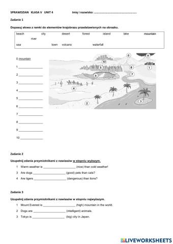 English Class A1  unit 4  TEST