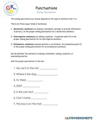 Ending Punctations