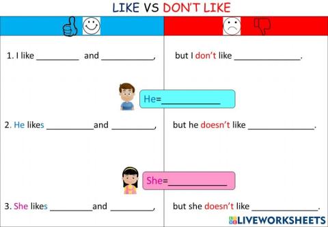 JR05-I like fruit -like vs don't like