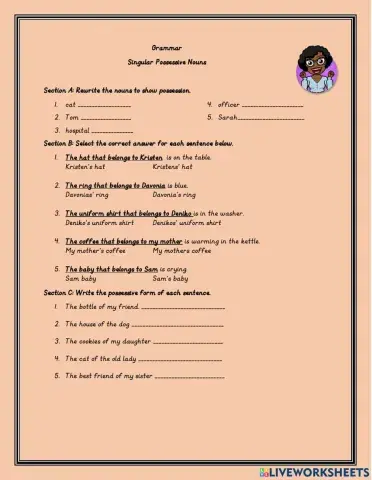 Singular Possessive Nouns