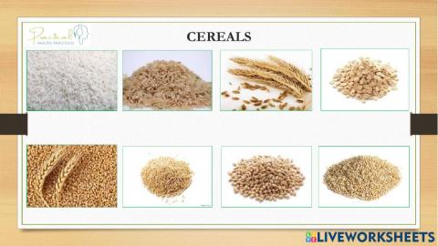 Vocabulary test - cereals