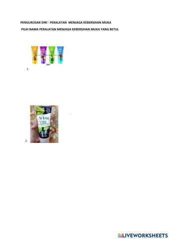 Peralatan dan fungsi alat menjaga kebersihan muka 4.2