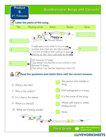 January Quiz - Songs