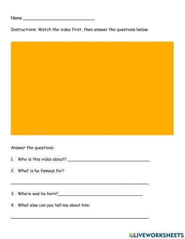 Frederick Douglass video and questions