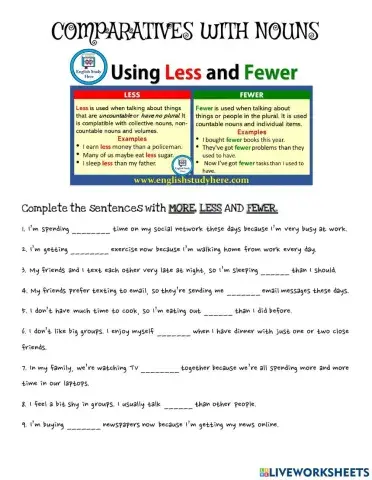 Comparatives with nouns