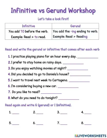 Verb + Gerund or Infinitive