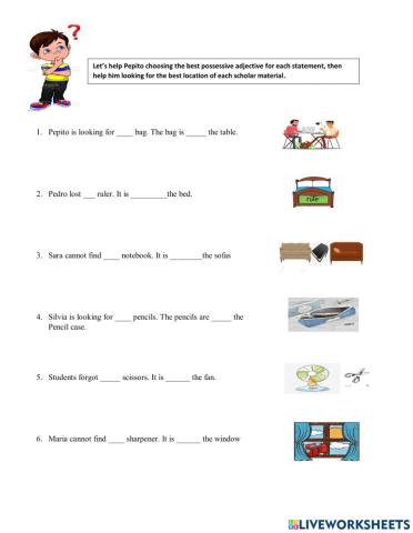 Prepositions of place