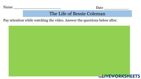 The Life of Bessie Coleman