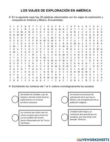 Los Viajes de Exploracion en America