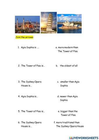 COMPARISON OF FAMOUS BUILDINGS