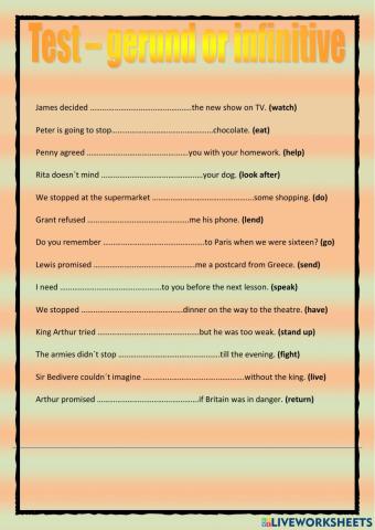 Gerund or infinitive