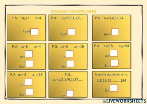Progresiones aritméticas-geometricas