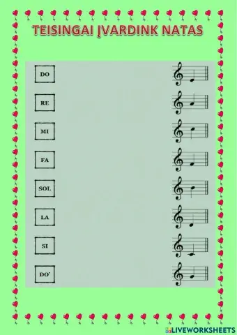 Teisingai sujunk natas