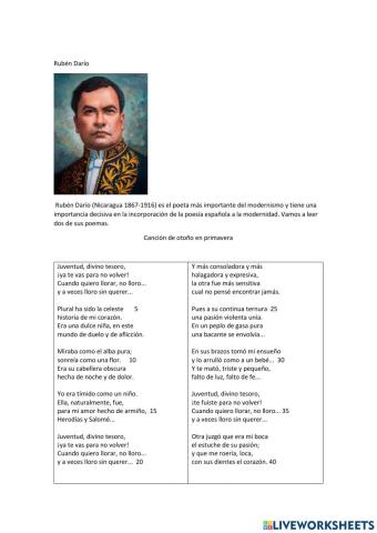 Poemas de Rubén Darío