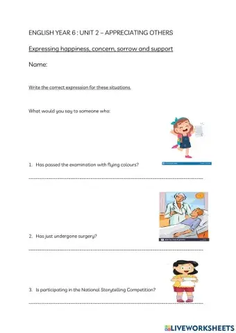 English year 6 unit 2 appreciating others