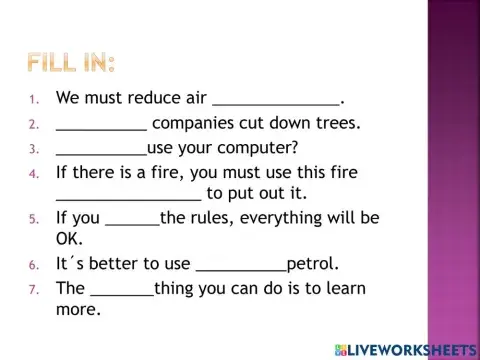 Vocabulary - revision unit 8