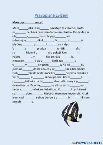 Pravopisné cvičení