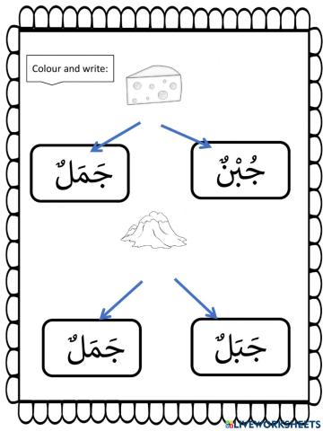 Letter ج activity