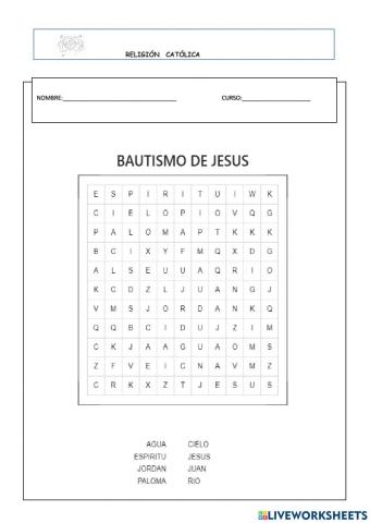 El bautiso de jesus