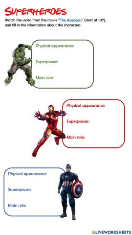 Superheroes- Characteristics