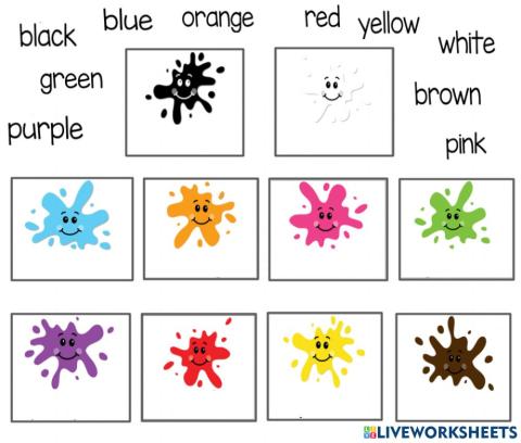 Colour name draq and drop